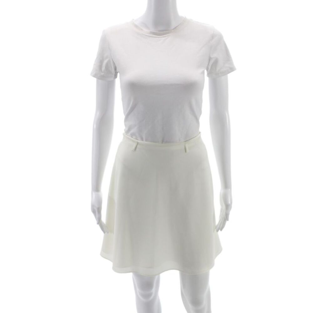 Ritmo Di Perla Women A-Line Skater Skirt White Polyester Size 42
